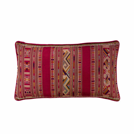 Handwoven Lao silk cushion B