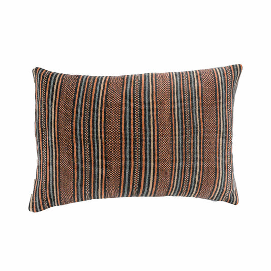 Blue/ terracotta Zhuang striped E